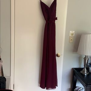Vera Wang Wine Colored Bridesmaid Dress